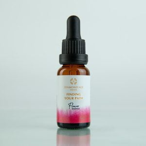 15 ml dropper bottle of flower essence called finding your path which helps us to be aware of the unique temperament of our being and align ourselves with our true path.