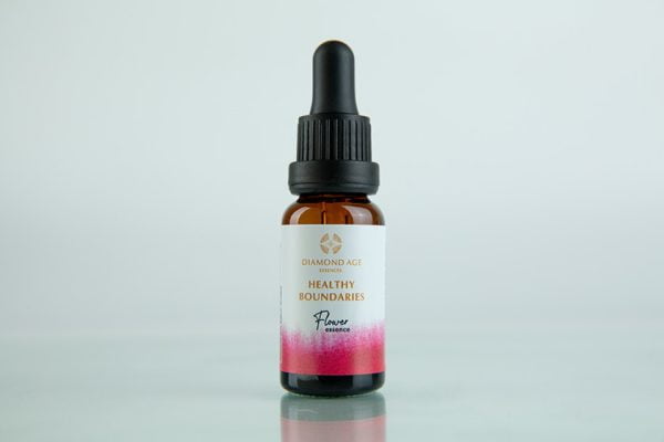 15 ml dropper bottle of flower essence called healthy boundaries which helps us to release any burdens that do not belong to us and create healthy boundaries.