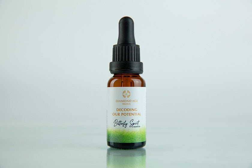 15 ml dropper bottle of butterfly essence called decoding our potential which helps us to awaken and understand the true potential of our being.
