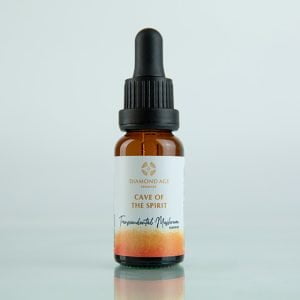 15 ml dropper bottle of mushroom essence called cave of the spirit which helps us to move into a deep introspection.