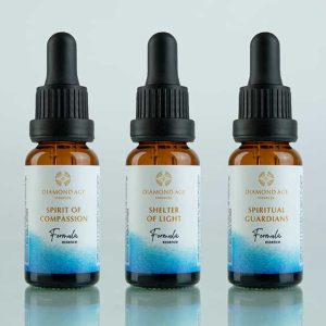 A kit of 3 diamond age essences called spiritual protection which removes negativity from our being and provides spiritual safety and protection